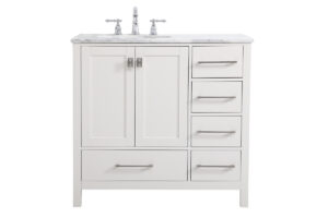 36 inch Single Bathroom Vanity in White