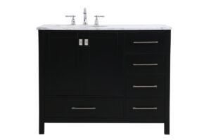 42 inch Single Bathroom Vanity in Black