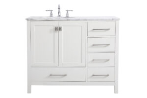 42 inch Single Bathroom Vanity in White