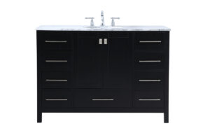 48 inch Single Bathroom Vanity in Black