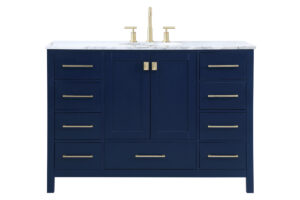 48 inch Single Bathroom Vanity in Blue