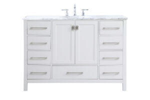 48 inch Single Bathroom Vanity in White