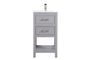 18 inch Single bathroom vanity in gray