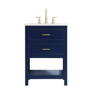 24 inch Single Bathroom Vanity in Blue