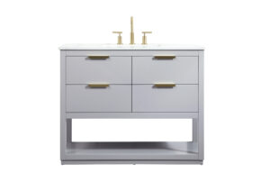 42 inch Single bathroom vanity in grey