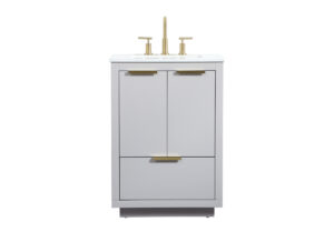 24 inch Single bathroom vanity in grey