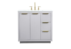 36 inch Single bathroom vanity in grey