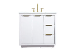 36 inch Single bathroom vanity in white