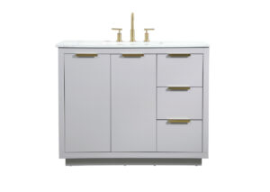 42 inch Single bathroom vanity in grey