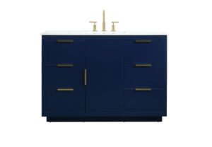 48 inch Single bathroom vanity in blue