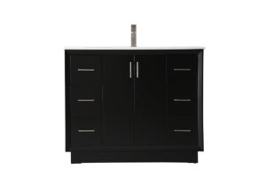 42 Inch SIngle Bathroom Vanity In Black