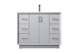 42 Inch SIngle Bathroom Vanity In Grey