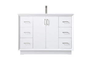48 Inch SIngle Bathroom Vanity In White
