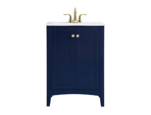 24 inch bathroom vanity in Blue
