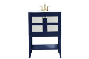 24 inch bathroom vanity in Blue