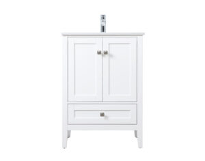 24 Inch SIngle Bathroom Vanity In White