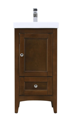 18 in. Single bathroom vanity set in Antique Coffee