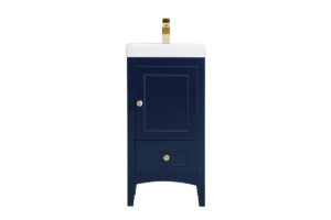 17.5 inch bathroom vanity in Blue