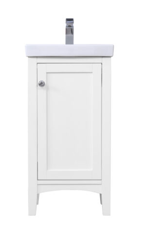18 in. Single bathroom vanity set in White