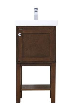 18 in. Single bathroom vanity set in Antique Coffee