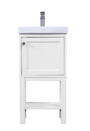 18 in. Single bathroom vanity set in White