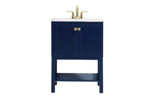 24 inch bathroom vanity in Blue