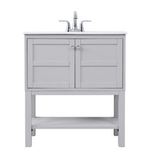 30 in. Single bathroom vanity set in Grey