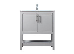 30 Inch SIngle Bathroom Vanity In Grey