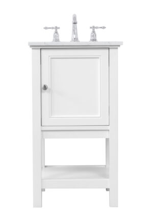 19 in. Single bathroom vanity set in White