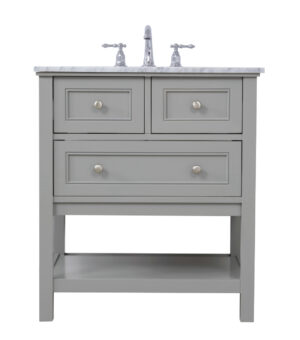 30 in. Single bathroom vanity set in Grey