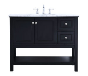 42 in. Single bathroom vanity set in Black