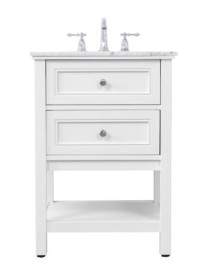 42 in. Single bathroom vanity set in White