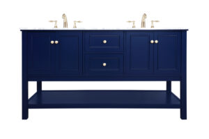 60 inch Single bathroom vanity in Blue