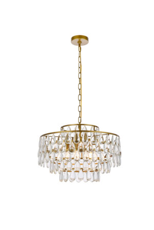 Mila 20 inch pendant in brass