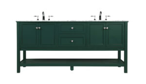 72 inch double bathroom vanity in green