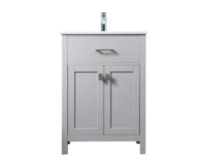 24 Inch SIngle Bathroom Vanity In Grey