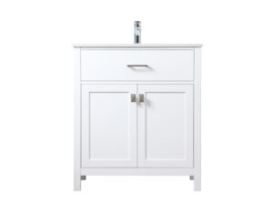 30 Inch SIngle Bathroom Vanity In White