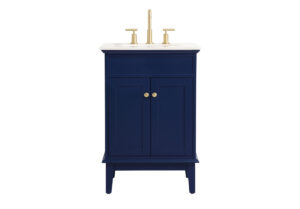24 inch Single bathroom vanity in blue