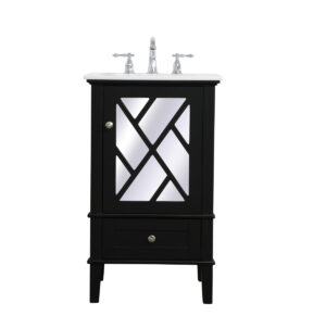 21 In.Single Bathroom Vanity Set In Black