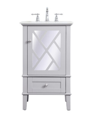 21 In. Single Bathroom Vanity Set In Grey
