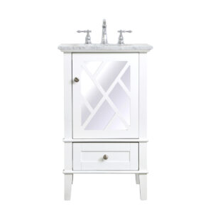 21 In. Single Bathroom Vanity Set In White