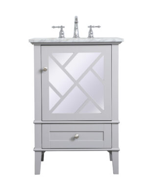 24 inch Single Bathroom Vanity Set In Grey
