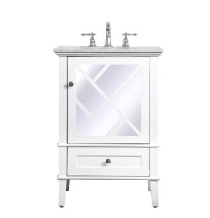 24 inch Single Bathroom Vanity Set In White