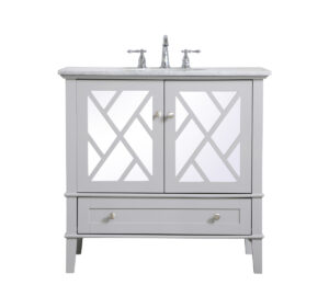 36 inch Single Bathroom Vanity Set In Grey