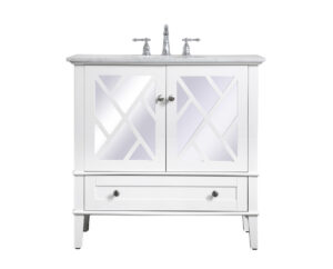 36 inch Single Bathroom Vanity Set In White