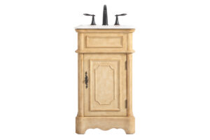 19 inch Single bathroom vanity in Antique Beige