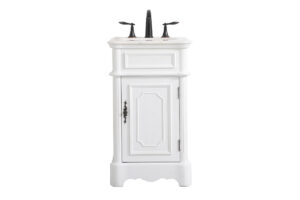 19 inch Single bathroom vanity in Antique White