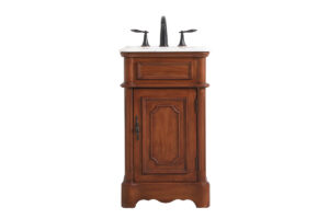 19 inch Single bathroom vanity in Teak
