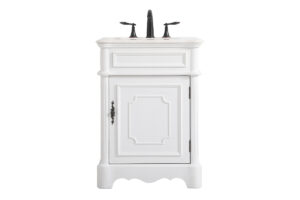 24 inch Single bathroom vanity in Antique White