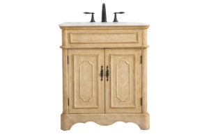 30 inch Single bathroom vanity in Antique Beige